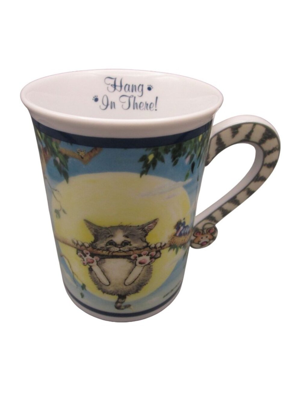 Vintage Hang In There Comical Cats Porcelain Mug Gary Patterson Danbury Mint